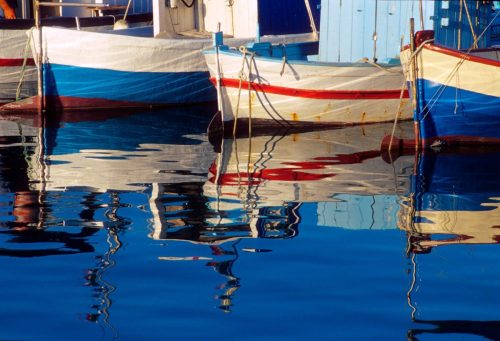Colorful,Boats,In,The,Fishing,Port,,Crotone,,Calabria,,Italy